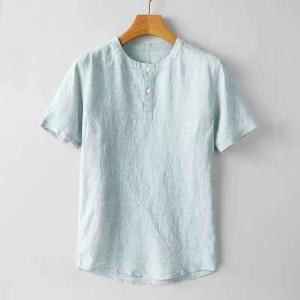 麻tシャツ メンズ 半袖 リネンTシャツ 無地...の詳細画像3
