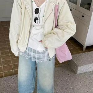 レディース ライトアウター レースパーカー 体...の詳細画像1