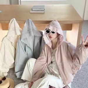 レディース ライトアウター レースパーカー 体...の詳細画像4