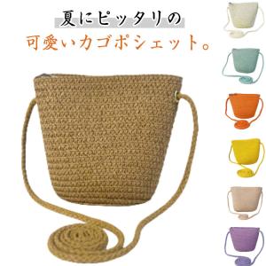 ストローバッグ ミニバッグ ショルダーバッグ 小...の商品画像