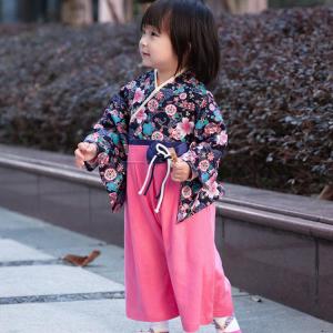 袴ロンパース 女の子 おしゃれ 赤ちゃん ベビ...の詳細画像1