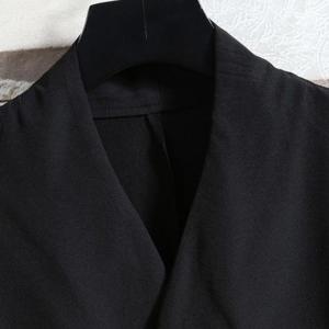 作務衣 和装 黒 白 シャツ Vネック 襦袢 ...の詳細画像4