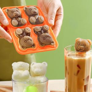 4ピース 製氷皿 アイス シリコン フタ付き ...の詳細画像1