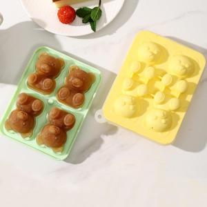 4ピース 製氷皿 アイス シリコン フタ付き ...の詳細画像2