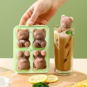 4ピース 製氷皿 アイス シリコン フタ付き ...の詳細画像3