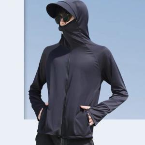 春 フード付き 長袖 UVカット パーカー メ...の詳細画像3