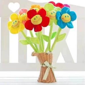 6本セット スマイルフラワー ぬいぐるみ花 ブ...の詳細画像1