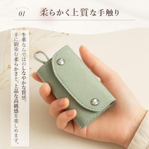 キーケース レディース メンズ 本革 レザーキ...の詳細画像4