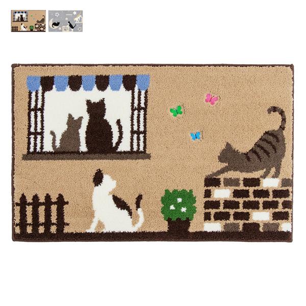 玄関マット キャットストリート キャットウォーク 50x80cm カキウチ