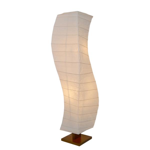 和風照明 2灯 フロアライト flow D-202 揉み紙 国産 幅370x奥行370x高さ1340...