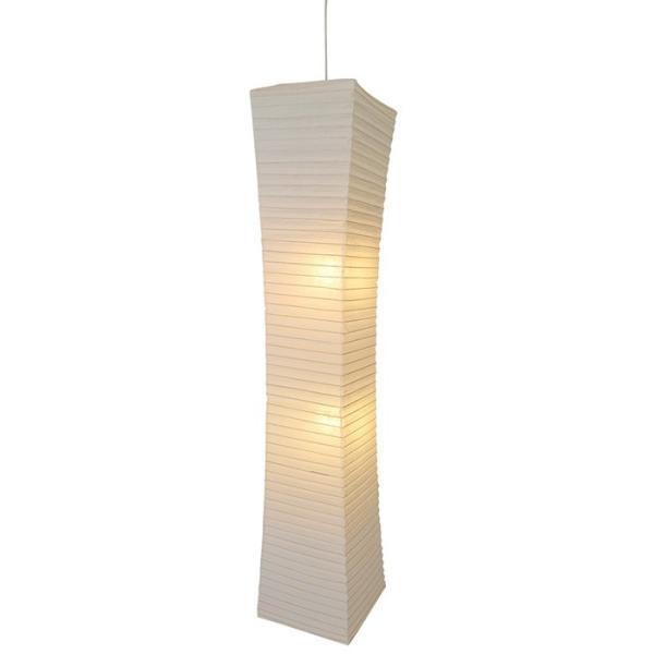 2灯 和紙 ペンダントライト sword 楮紙白 電球付属なし シェードサイズ 幅300x奥行300...