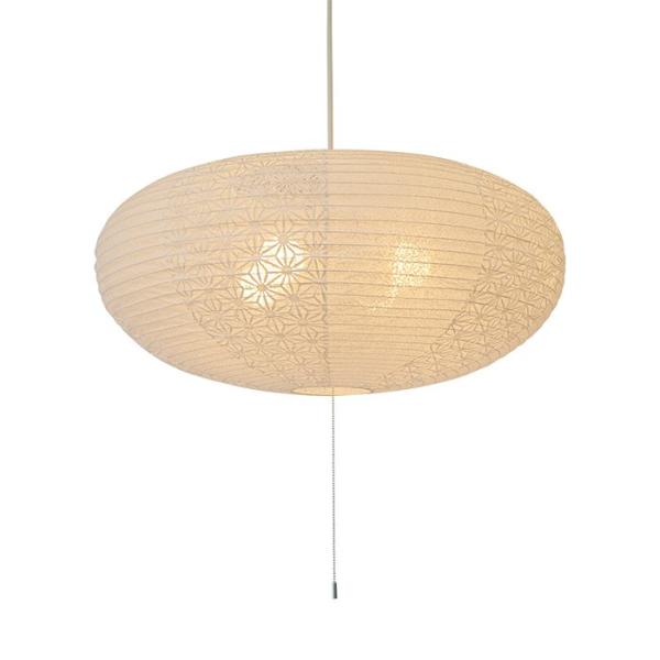 4灯 和紙 ペンダントライト island 特麻葉白×春雨紙白 電球付属なし シェードサイズ 幅60...