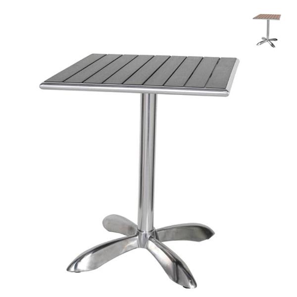 テーブル 組立式 ALUMINUM CAFE TABLE SQ H845-1024 幅600x奥行6...