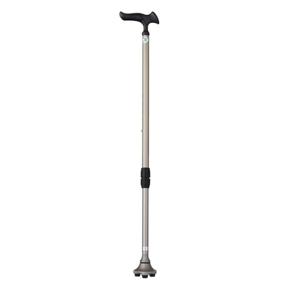 杖 ステッキ かるがも 3ポイント ステンカラー 日本製 約70.0〜92.5cm フジホーム