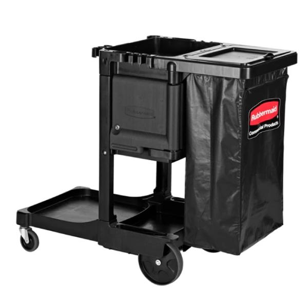 ジャニターカート セキュリティドア付き RM1861430BK 幅1168x奥行525x高さ975m...