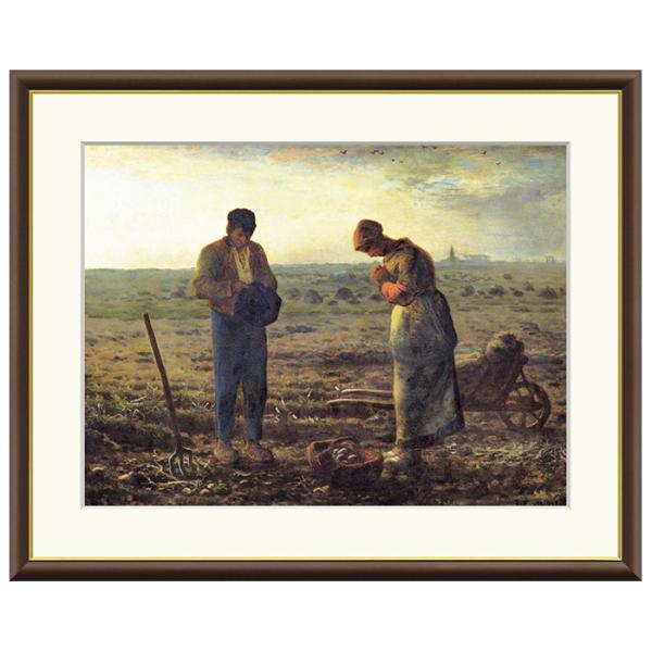 額絵 晩鐘 ジャン＝フランソワ・ミレー 52x42cm 三幸