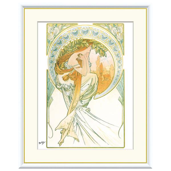 額絵 芸術・詩 アルフォンス・ミュシャ 61x49.5cm 三幸