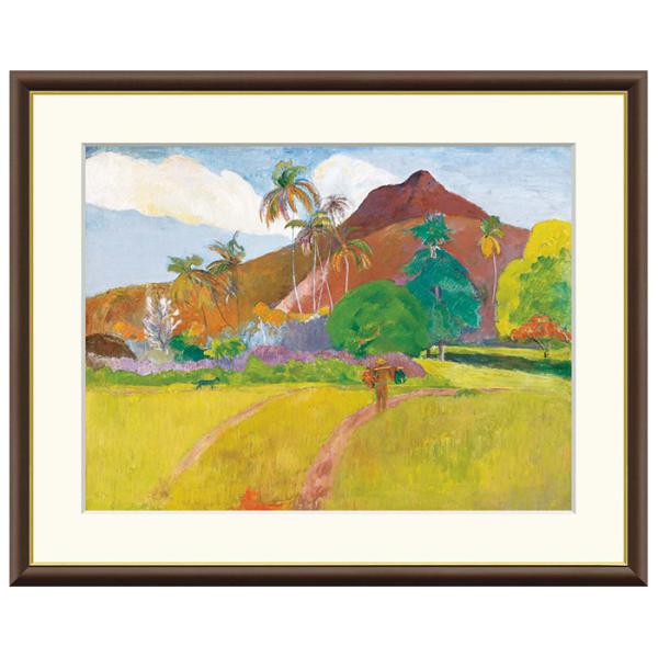 額絵 タヒチの山 ポール・ゴーギャン 52x42cm 三幸