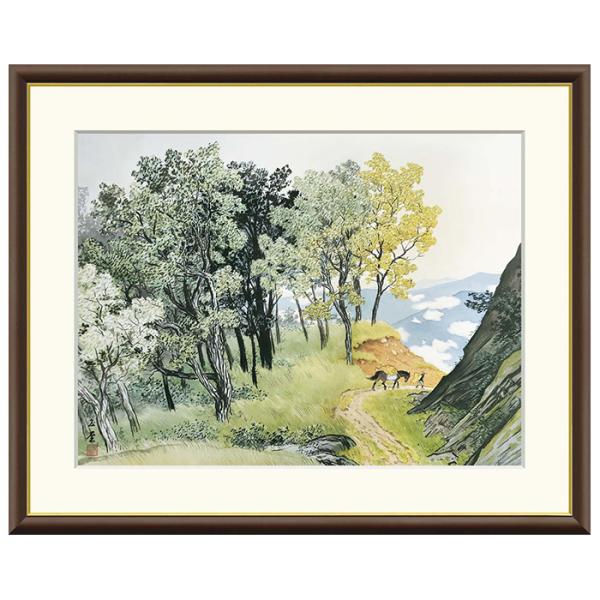 額絵 山雨一過 川合玉堂 42x34cm 三幸