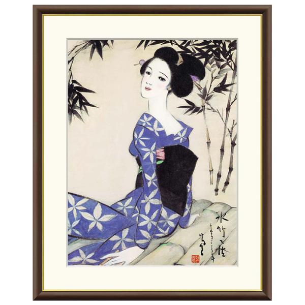 額絵 水竹居 竹久夢二 61x49.5cm 三幸