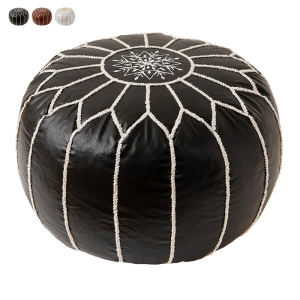 スツール モロッカンプフ ルタ Lサイズ 約50Rx35cm 萩原