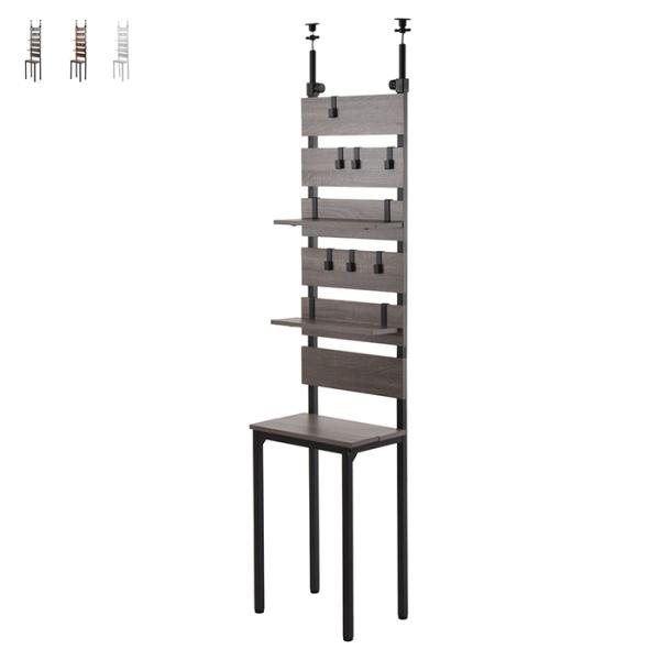 壁面収納ラック 組立式 WALLE ONLS0383 幅450x奥行290x高さ2550mm B.B...