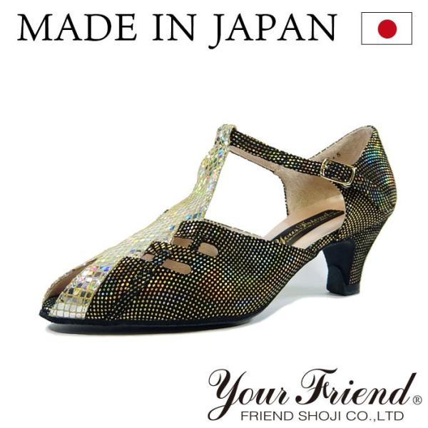 社交ダンスシューズ 女性兼用シューズ [モダン＆ラテン] FK-FS5030-GP 【Pゴールドコン...