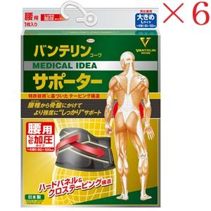 興和新薬 バンテリンコーワ 加圧サポーター 腰用固定タイプ 大きめサイズ ブラック −2− ×6セット