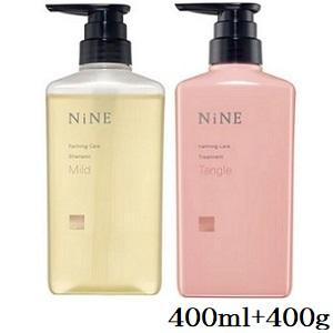 ホーユー ナイン ファーミング ケアシャンプー 400ml + トリートメント タングル 400g｜atbeauty