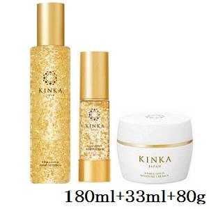 金華ゴールド ナノローション N 180ml + ナノエッセンス N 33ml + モイスチャークリ...