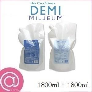 (セット)DEMI デミ ミレアム ヘアケア シャンプー・コンディショナー 1800ml・1800g レフィル 詰替用