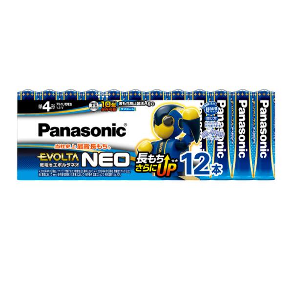 パナソニック 乾電池エボルタネオ単4形12本パック ブルー