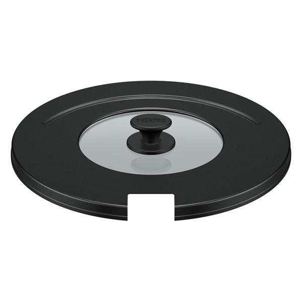 キッチンツール サーモス 取っ手のとれるフライパン専用ふたKLA ブラック