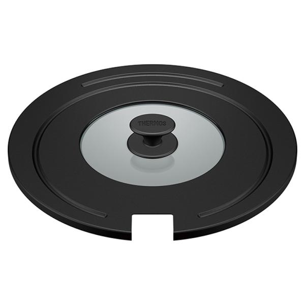 キッチンツール サーモス 取っ手のとれるフライパン専用ふたKLE 26/28cm ブラック