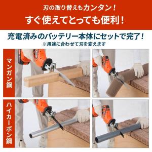 電動ノコギリ 予備バッテリー無し 充電式 剪定...の詳細画像2