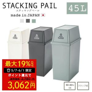 ゴミ箱 45L ふた付き 分別 スタッキング ダストボックス 日本製 重ね
