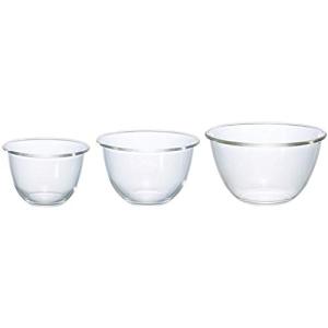 HARIO(ハリオ) 耐熱ガラス製ボウル 3個セット 900ml/1500ml/2200ml ミキシングボウル MXPN-3704｜atcollet