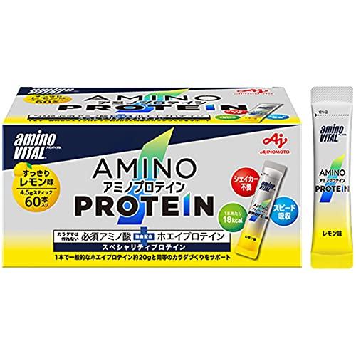 味の素 アミノバイタル アミノプロテイン 粉末 レモン味 60本入箱 アミノ酸 BCAA EAA ホ...