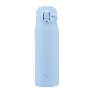 象印マホービン(ZOJIRUSHI) 水筒 シームレスせん 480ml ワンタッチ ステンレスマグ エアリーブルー パッキン一体化で洗うのは3点｜atcollet