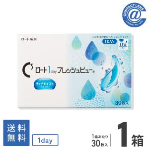 コンタクトレンズ 1DAY ロートワンデーフレッシュビューリッチモイスト 30枚×1箱 送料無料 1日使い捨て
