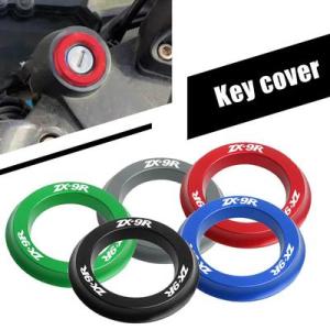 カワサキ ZX9R キー スイッチ リング オートバイ イグニッション カバー CNC アルミニウム...