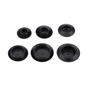 Qiilu  メタルホールプラグ ラバー フラッシュ マウント 車体プラグ バットンシート 穴埋めキャップ HE45