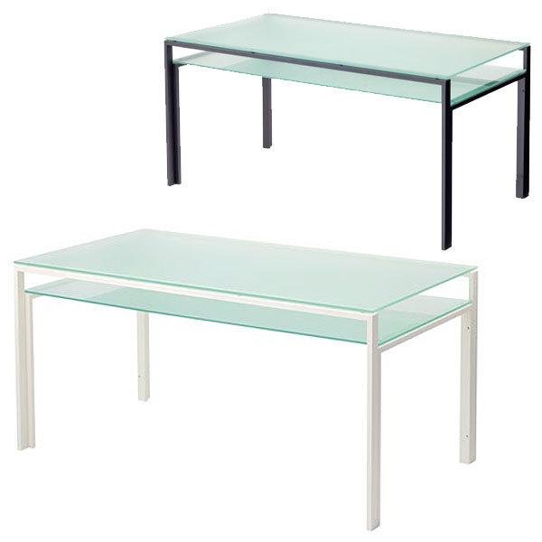 ダイニングテーブル ガラス製 DT-ダイニングテーブル　W1500タイプ(天板フロスト・棚板フロスト...