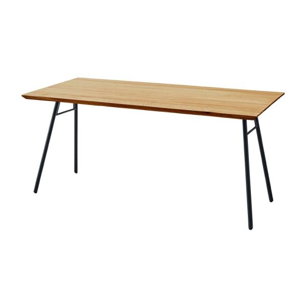 ダイニングテーブル オーク 天然木 無垢材 150×80cm スチール脚Ａタイプ 長方形 ４人用 北...