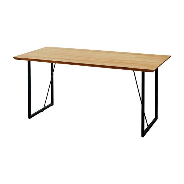 ダイニングテーブル オーク 天然木 無垢材 150×80cm スチール脚Ｂタイプ 長方形 ４人用 北...