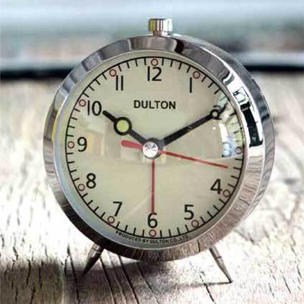 目覚まし時計 ダルトン アラームクロック クローム 100-053Q/CR スイープムーブメント ア...