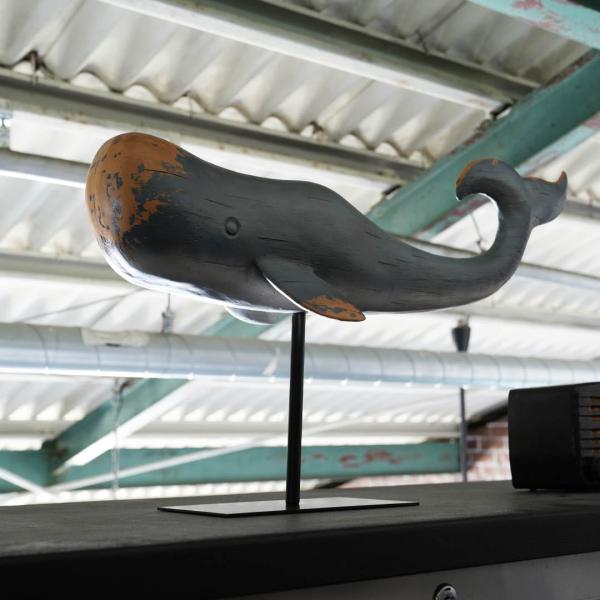 オブジェ 置物 大型 動物 クジラ ダルトン ザ ブルー ホエール アンティーク風