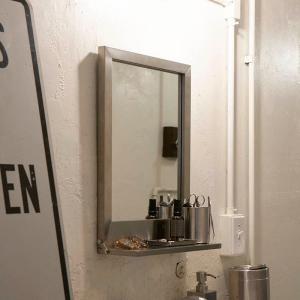 ヴィンテージ感漂うオシャレミラー ダルトン ウォールミラー DULTON（ダルトン） 鏡 STAINLESS STEEL FRAME MIRROR WITH BRACKET S