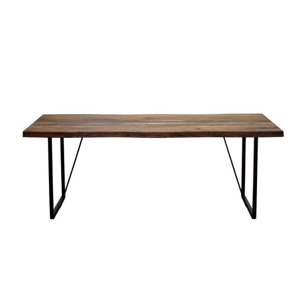 ダイニングテーブル 180cm 天然木 ウォールナット無垢材 一枚板風 Nordic ノルディック ...