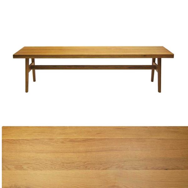 ベンチ ダイニングベンチ 160cm 天然木 オーク無垢材 ストレートタイプ Nordic 2 ノル...